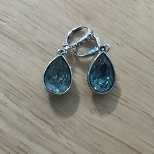 Givenchy blue crystal teardrop earrings